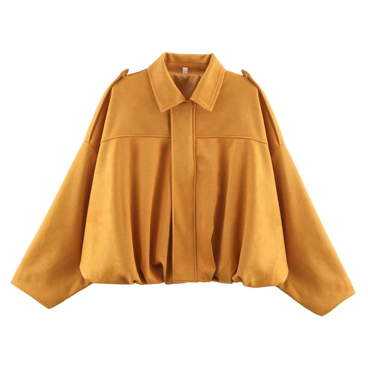 Heididress Lapel Zip Up Trendy Bomber Jacket