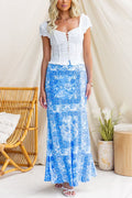 High Rise Floral Print Maxi Skirt