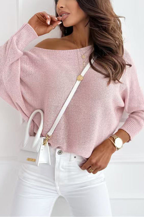 Heididress Boat Neck Bow Back Cut Out Pullover Sweater