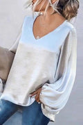 Heididress Taina V Neck Lantern Sleeve Top