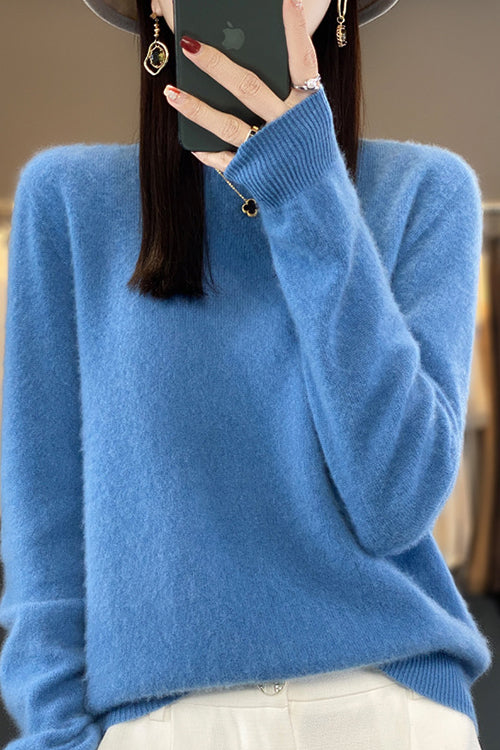 Heididress Crewneck Solid Comfy Pullover Sweater