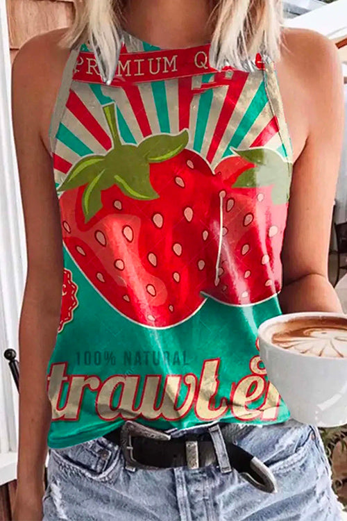 Heididress Cute Crewneck Graphic Printed Tank Top