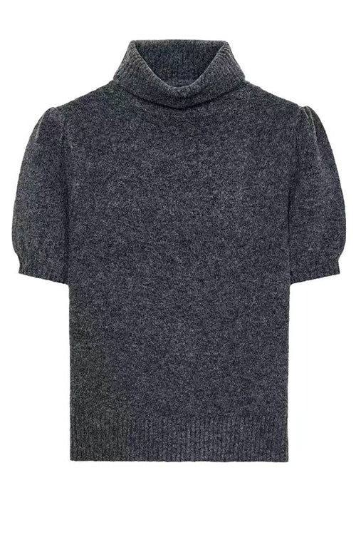Heididress High Neck Puff Short Sleeves Sweater Top