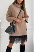 Heididress Mockneck Drop Shoulder Fall Casual Sweater
