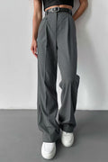 Heididress High Rise Pocketed Straight Leg Suit Pants