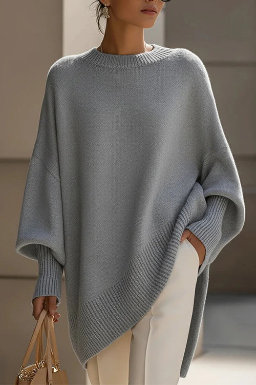 Heididress Crewneck Drop Shoulder Slouchy Pullover Sweater