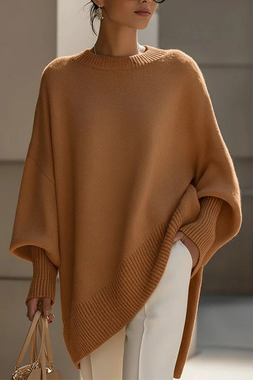 Heididress Crewneck Drop Shoulder Slouchy Pullover Sweater
