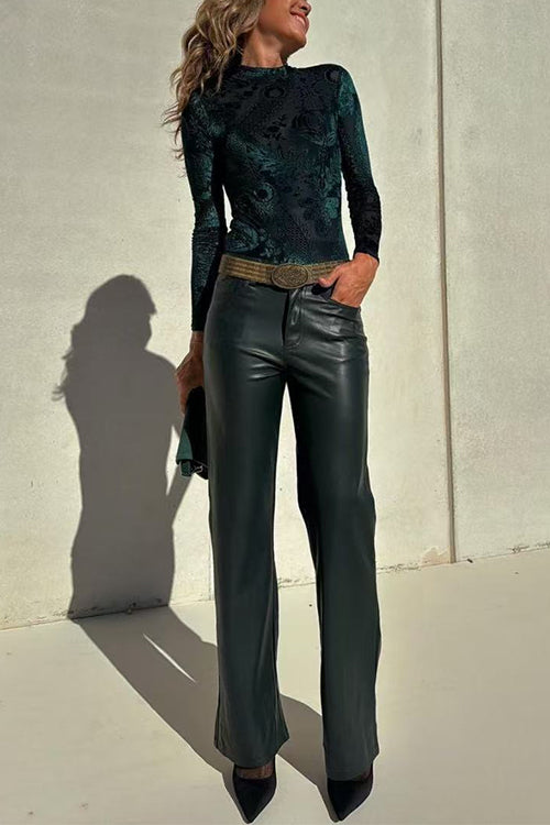 Heididress Crewneck Long Sleeves Printed Bodysuit