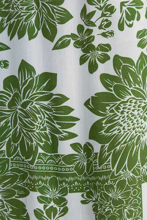 Sleeveless Buttons Detail Floral Print Top