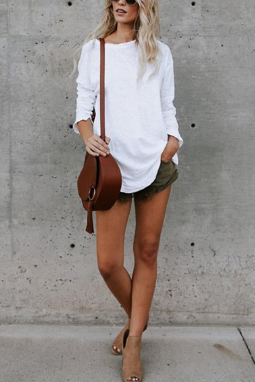 Heididress Long Sleeve Plain T-shirt